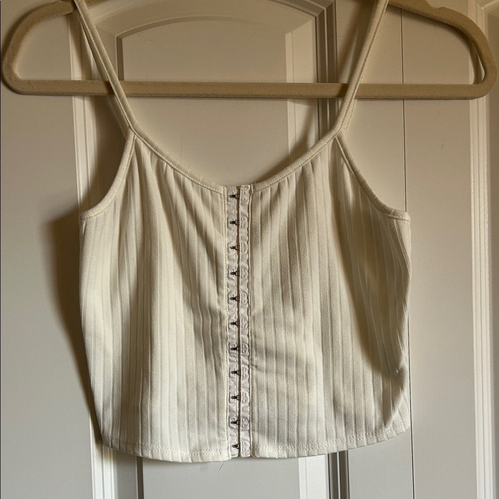 Moa Moa Cream Button-Front Camisole